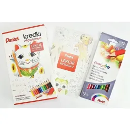 kredki-olowkowe-pentel-lekcje-rysunku-12-kolorow