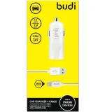 budi-ladowarka-samochodowa-usb-kabel-lightning-bialy-model-bd062l