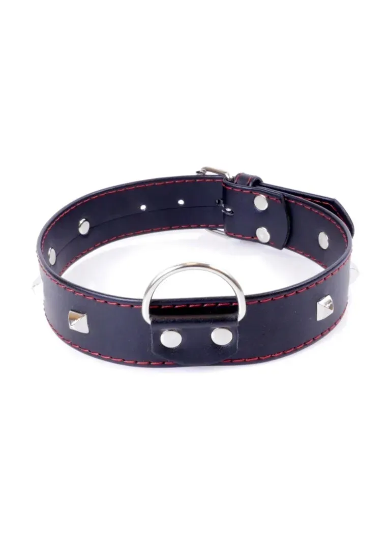 fetish-b-series-collar-with-studs-3-cm-red-line