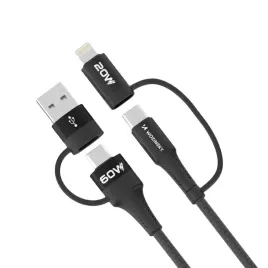 4w1-uniwersalny-kabel-przewod-2x-usb-c-1x-usb-a-1x-lightning-60w-1m-czarny