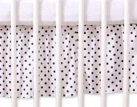 falbanka-maskujaca-120x60cm-wiszace-serduszka-czarne-grochy-na-bialym-tle