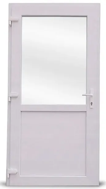 DRZWI ZEWNĘTRZNE PCV SKLEPOWE 90/200 BIAŁE