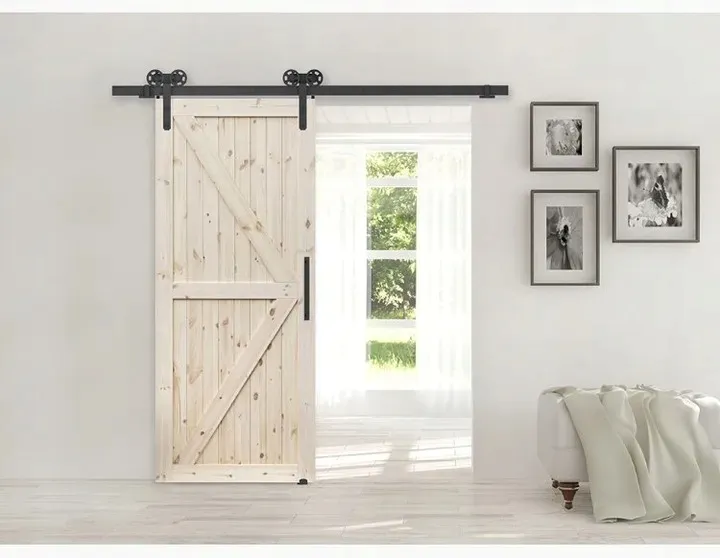 system-przesuwny-loki-kola-azur-barn-door-rustical-stan-nowy