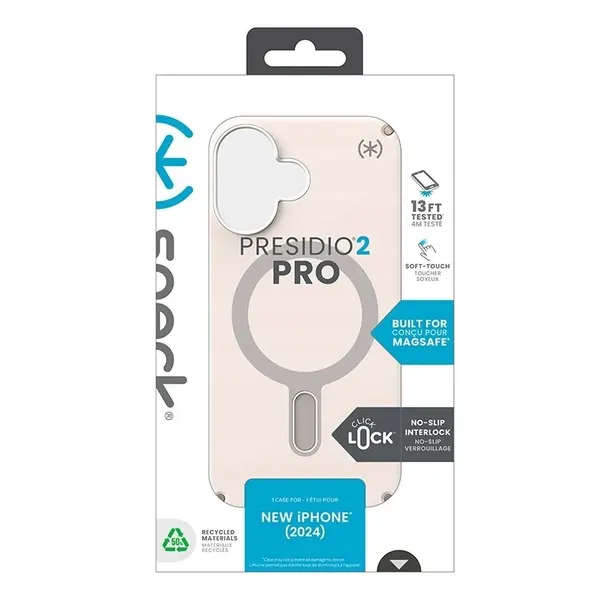 speck-presidio2-pro-clicklock-and-magsafe-etui-iphone-16-bleached-bone-stan-nowy-funkcje-antyposlizgowa-struktura-magsafe-pochlanianie-wstrzasow