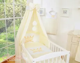 baldachim-z-tkaniny-korony-kremowe