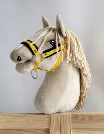 kantar-regulowany-dla-konia-hobby-horse-a3-zolty-z-czarnym-futerkiem