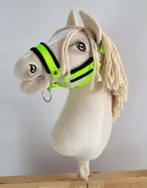 kantar-regulowany-dla-konia-hobby-horse-a3-neon-green-czarnym-futerkiem