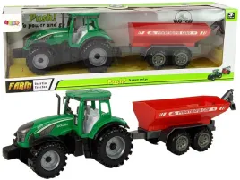 zielony-traktor-z-czerwona-przyczepka-naped-frykcy
