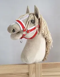 kantar-regulowany-dla-konia-hobby-horse-a3-czerwony-z-bialym-futerkiem