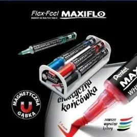 markery-do-tablic-pentel-maxiflo-4-kolory-gabka