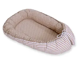 kokon-niemowlecy-dwustronny-kojec-otulacz-premium-bobono-grochy-na-brazie