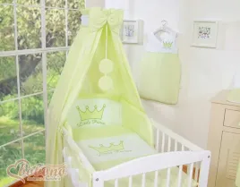 baldachim-z-tkaniny-korony-zielone