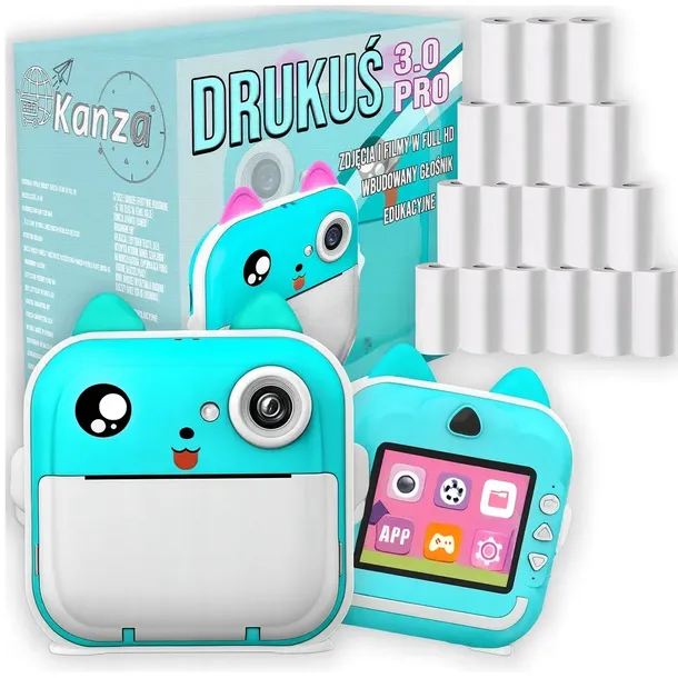 MINI DRUKARKA DRUKUŚ APARAT FOTOGRAFICZNY NATYCHMIASTOWY TERMICZNA 23 ROLKI