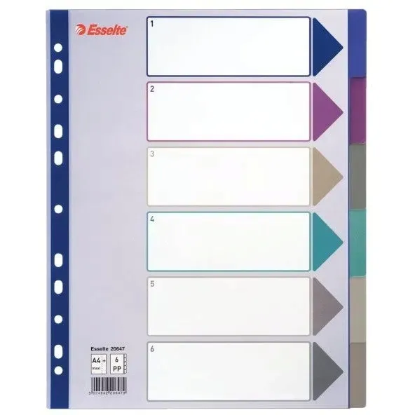 przekl-a4-pp-multicolor-6-kart-20647-maxi-esselte