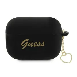 guess-silicone-heart-charm-etui-airpods-pro-2-czarny