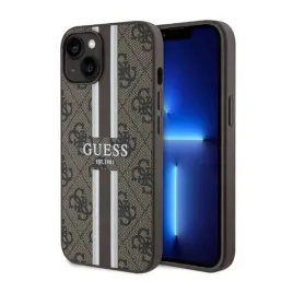 guess-4g-printed-stripes-magsafe-etui-iphone-14-brazowy