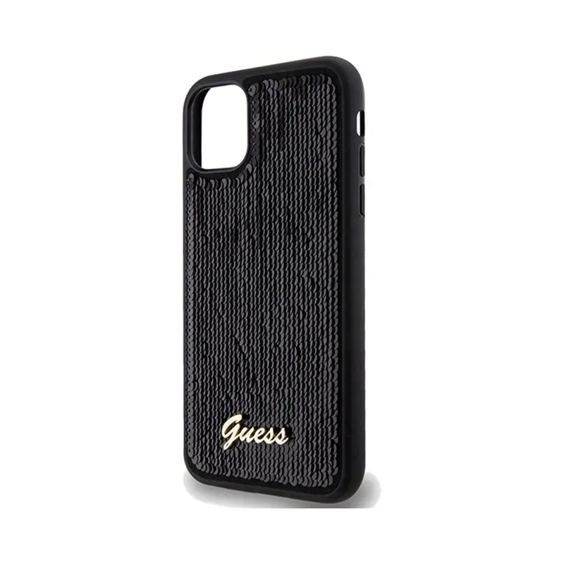 guess-sequin-script-metal-etui-iphone-11-czarny