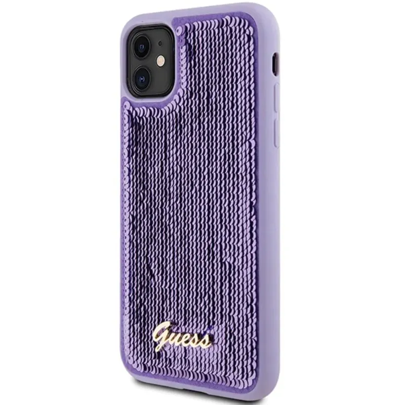 guess-sequin-script-metal-etui-iphone-11-fioletowy