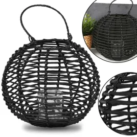 lampion-azurowy-czarny-boho-okragly-pleciony-wkladem-szklanym-dom-20-25-cm