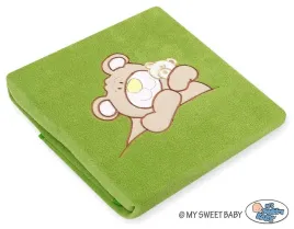 kocyk-polarowy-dla-niemowlat-mis-barnaba-zielony