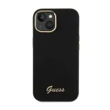 guess-silicone-script-metal-logo-and-frame-etui-iphone-15-czarny-kolor-czarny