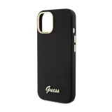 guess-silicone-script-metal-logo-and-frame-etui-iphone-15-czarny-funkcje-pochlanianie-wstrzasow