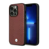 bmw-leather-diamond-pattern-etui-iphone-14-pro-burgundowy