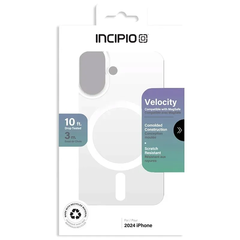 incipio-velocity-magsafe-etui-iphone-16-clear