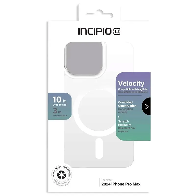 incipio-velocity-magsafe-etui-iphone-16-pro-max-clear