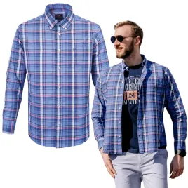 koszula-meska-w-kratke-z-dlugim-rekawem-bawelniana-slim-fit-pako-jeans