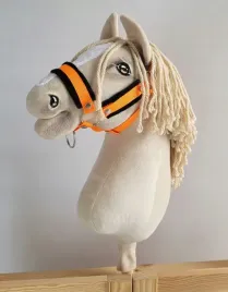 kantar-regulowany-dla-konia-hobby-horse-a3-neon-orange-czarnym-futerkiem