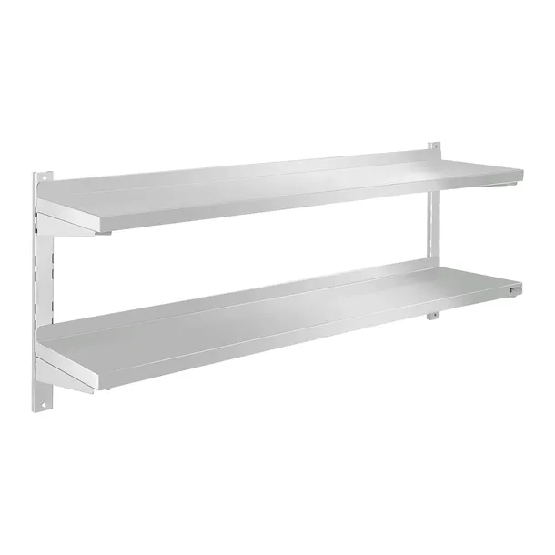 PÓŁKA WISZĄCA GASTRONOMICZNA Royal Catering Stalowa Podwójna 140 cm