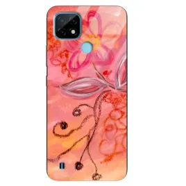 etui-glass-black-do-realme-c21-kwiatowy-roslinny-tropikany-pattern-wiele-wz
