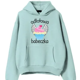 bluza-damska-mietowa-kaptur-na-prezent-dla-dziewczyny-odlotowa-babeczka-m