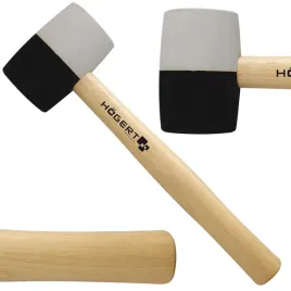 hoegert-mlotek-gumowy-bialo-czarny-450g-fi-62mm-275-mm-brukarski-ht3b044