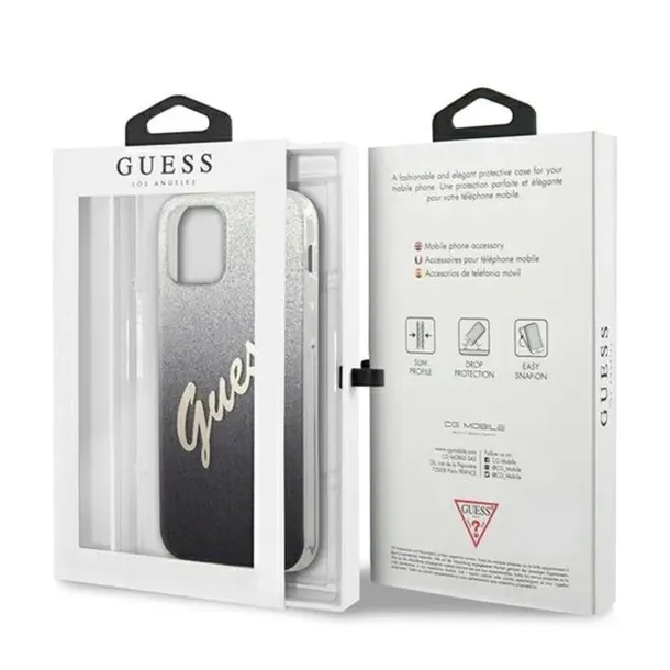 guess-glitter-gradient-script-etui-iphone-12-pro-max-czarny-zalaczone-wyposazenie-szklo-hartowane