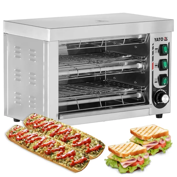 Opiekacz Kwarcowy Zapiekacz Salamander Zapiekanka Tosty Grill 2500W YATO