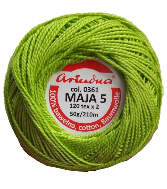 Kordonek MAJA 5 ariadna 210m - 361- seledynowy