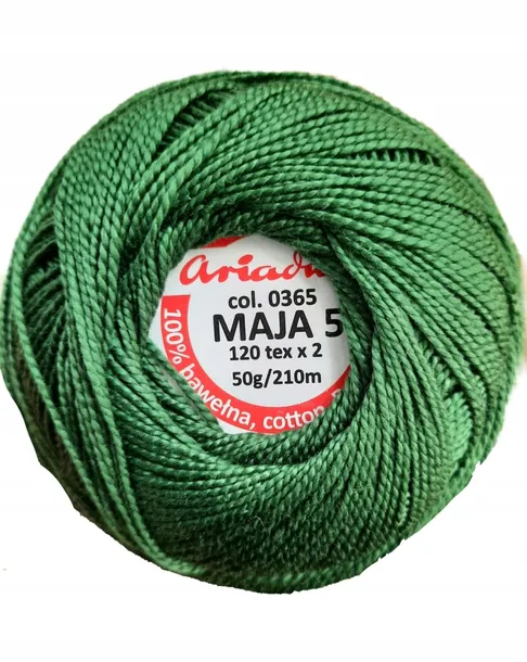 Kordonek MAJA 5 ariadna 210m - 365 zielony ciemny