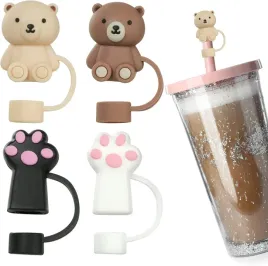 pokrowce-misie-silikonowe-zatyczki-na-slomki-wielokrotnego-uzytku-zestaw-x4