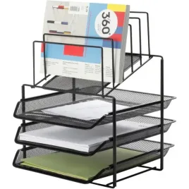 organizer-na-biurko-q-connect-3-polki-i-sorter-metalowy-czarny