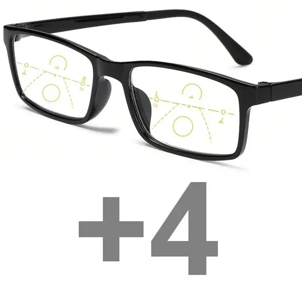 Okulary progresywne wieloogniskowe dal 0 bliż +4