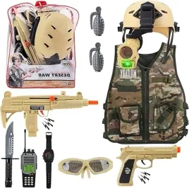 wojskowy-zestaw-zolnierza-kamuflaz-helm-strzelba-akcesoria
