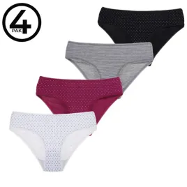 figi-damskie-bawelniane-w-kropeczki-paski-majtki-basic-4-pak-s