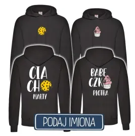 bluzy-z-kapturem-dla-par-pary-prezent-ciacho-i-babeczka-zestaw-komplet-x2