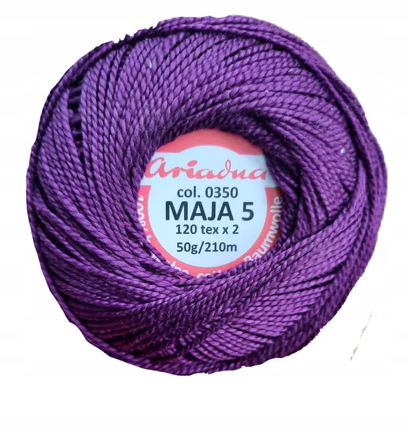 Kordonek MAJA 5 ariadna 210m - 350 - śliwkowy