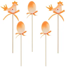 pomaranczowe-ozdoby-dekoracje-wielkanocne-na-piku-jaja-i-kury-5-szt