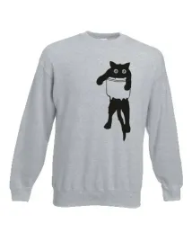 bluza-unisex-z-kotem-t-shirt-kot-w-kieszonce-s