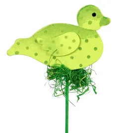 kaczka-drewniana-na-piku-wielkanoc-zielona-dekoracja-wielkanocna-do-stroika