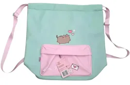 pusheen-plecak-sznurkowy-worek-zielono-rozowy